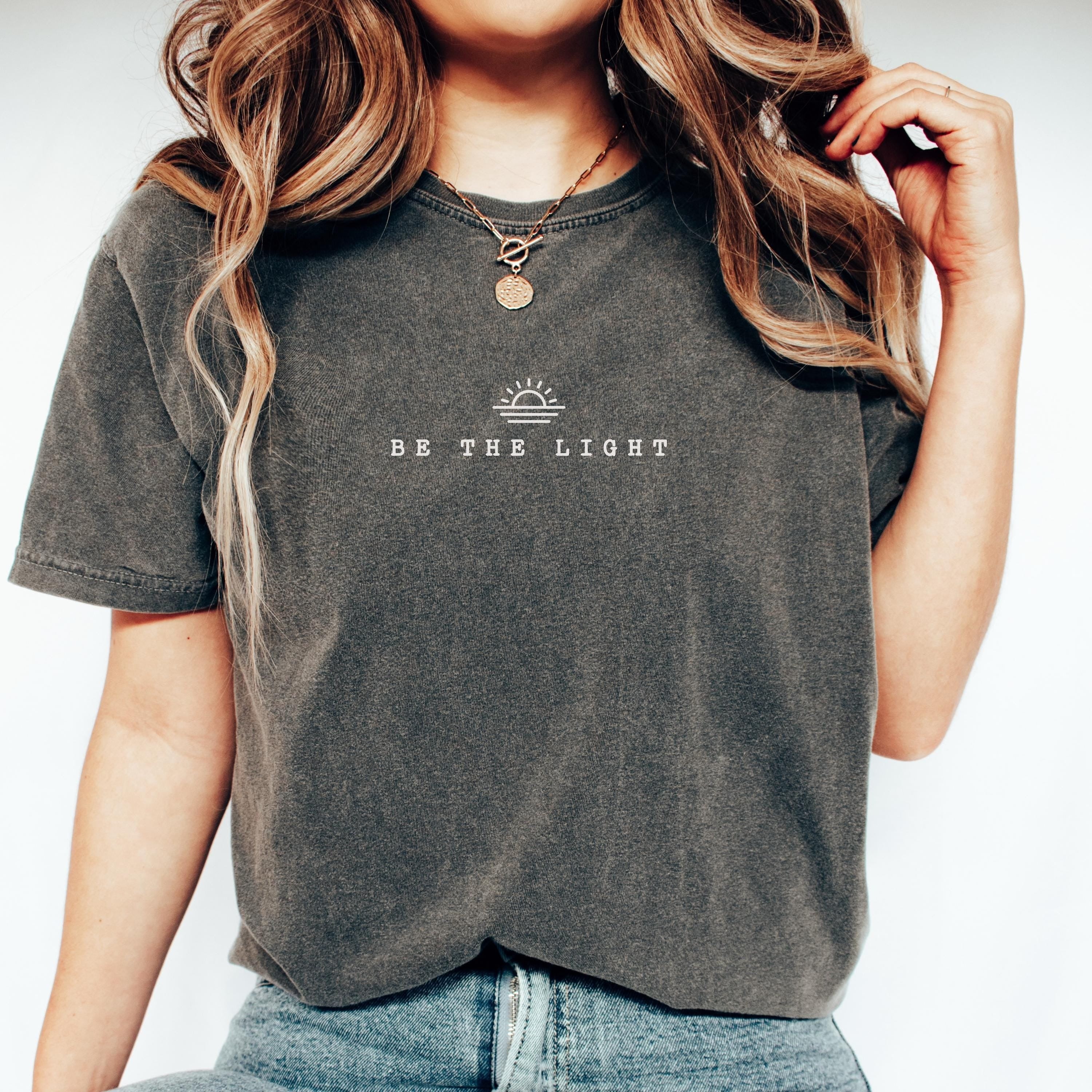 Christian Unisex Comfort Colors® Be The Light Bible Verse Shirt, Holy Spirit Jesus Lover Christian Apparel for Women, Faith Based Gift Shirt